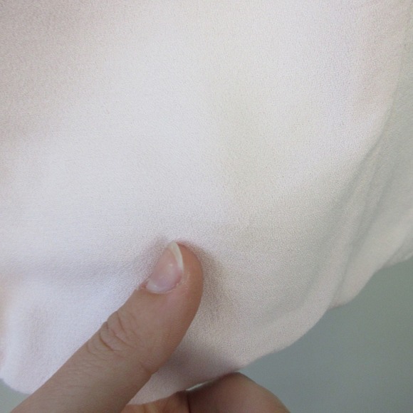 Aritzia Wilfred Sweetheart Blouse XS Pink Crop Smocked Going Out Top Preppy 162 - Picture 10 of 12